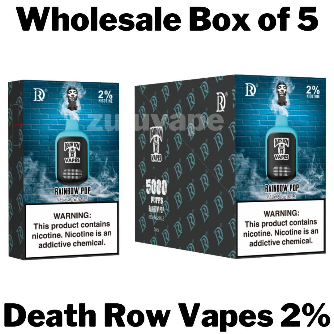 Death Row Vapes 2% Nicotine Disposable by Snoop Dogg Wholesale Box of 5