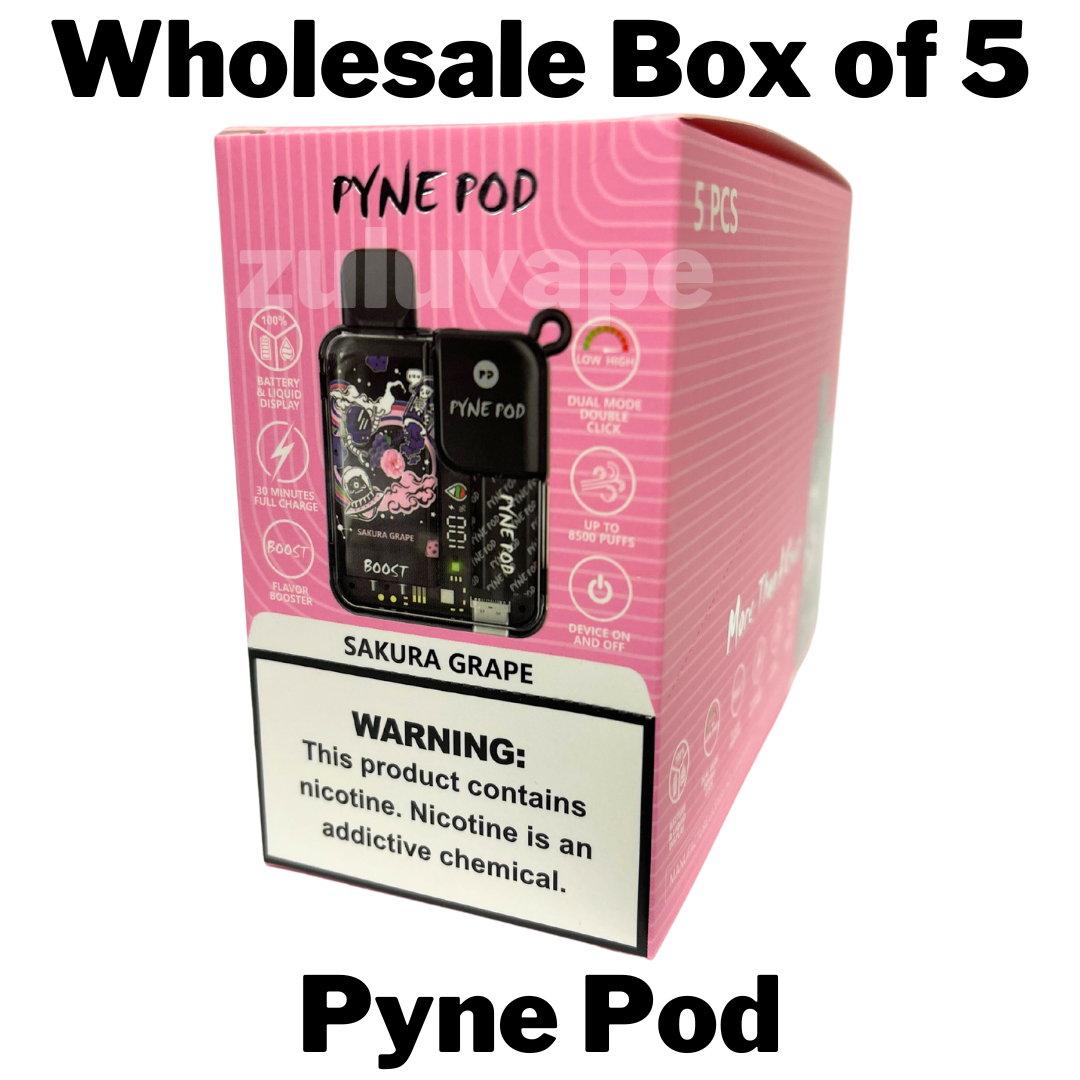 Pyne Pod 8500 Puff Disposable Vape Wholesale Box of 5