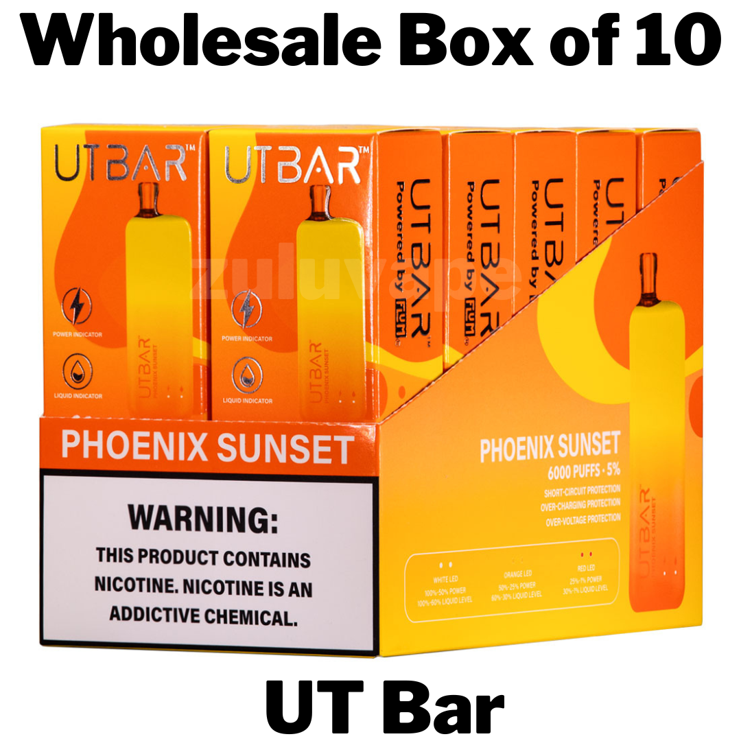 UT Bar Disposable Vape Powered by Flum Wholesale Box of 10