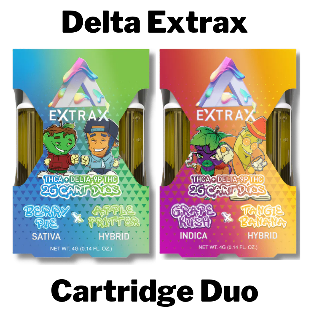 Delta Extrax Adios Blend 2 Gram THCA Cartridge Duo Wholesale Box of 6