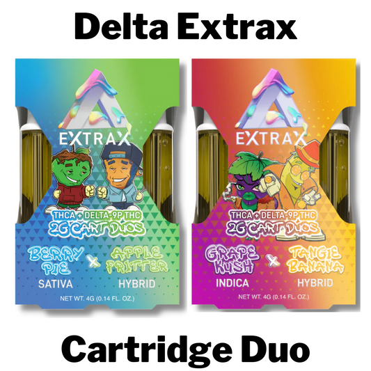 Delta Extrax Adios Blend 2 Gram THCA Cartridge Duo