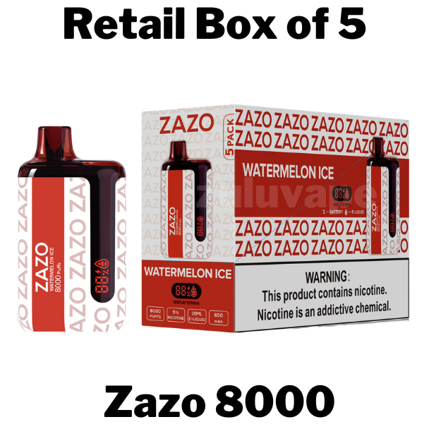 Zazo 8000 5% Disposable Vape Box of 5
