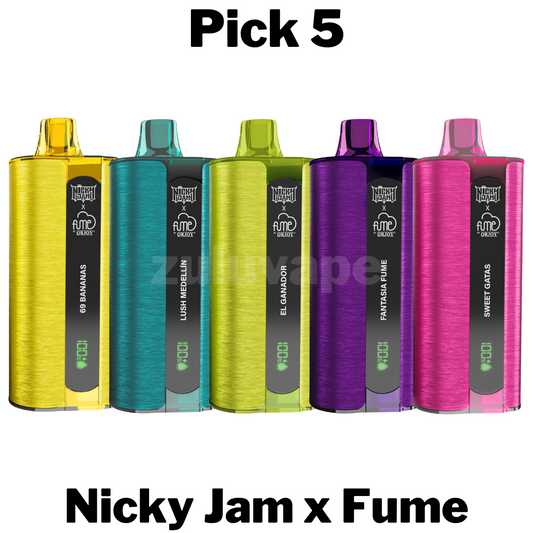 Nicky Jam x Fume 10000 Puff Disposable Vape Pick 5