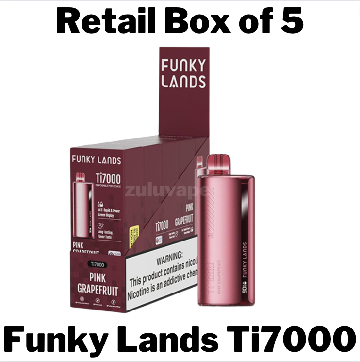 Funky Lands by EB Designs Ti7000 Disposable Vape Box of 5