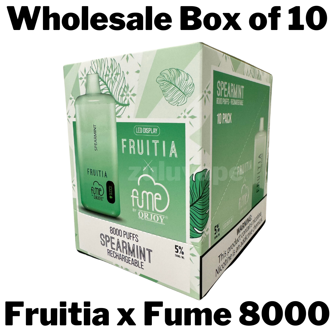 Fruitia x Fume 8000 Disposable Vape Wholesale Box of 10