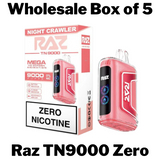 Raz TN9000 Zero Nicotine Wholesale Box of 5